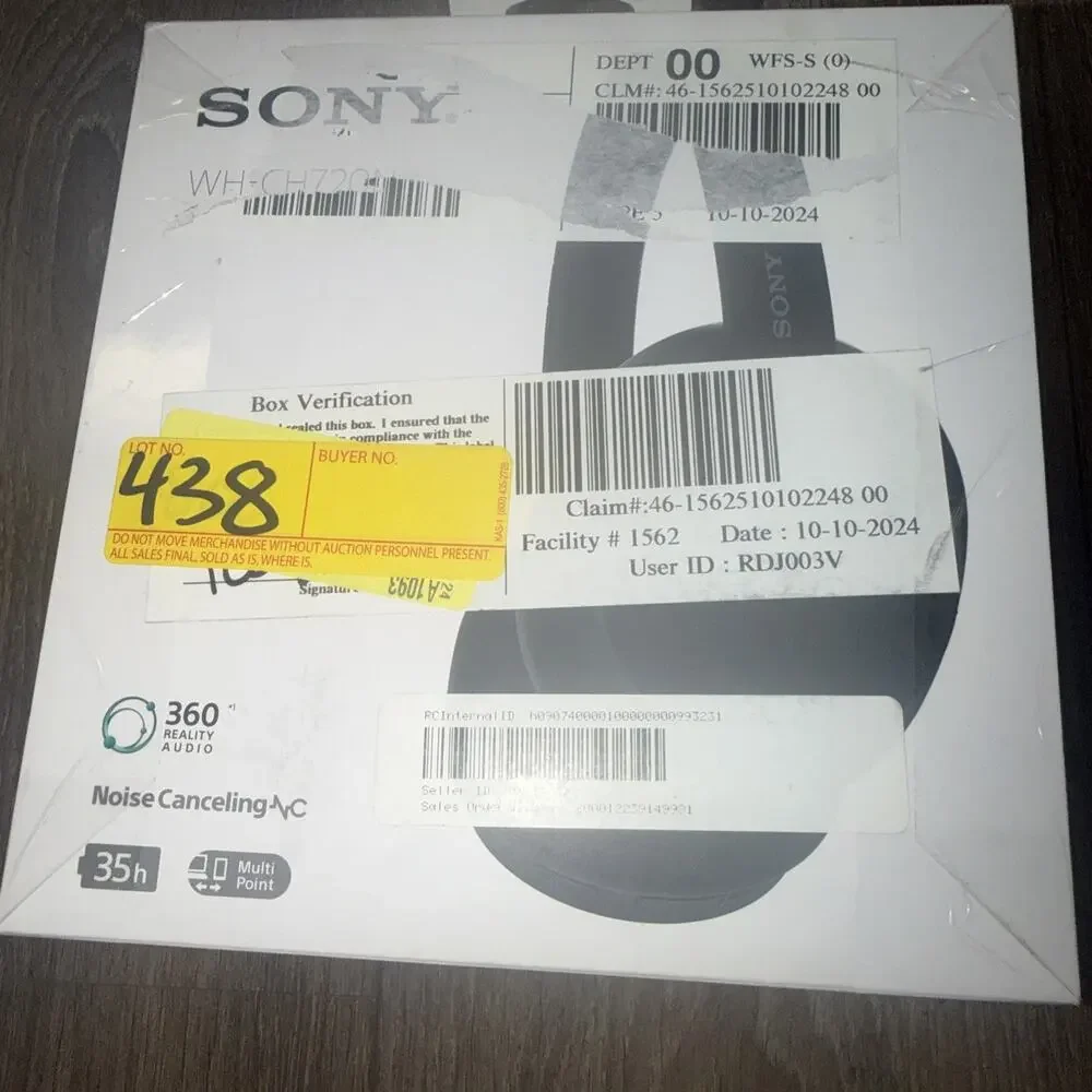 Sony WH-CH720N Wireless Over-Ear Headphones - Black - Open Box